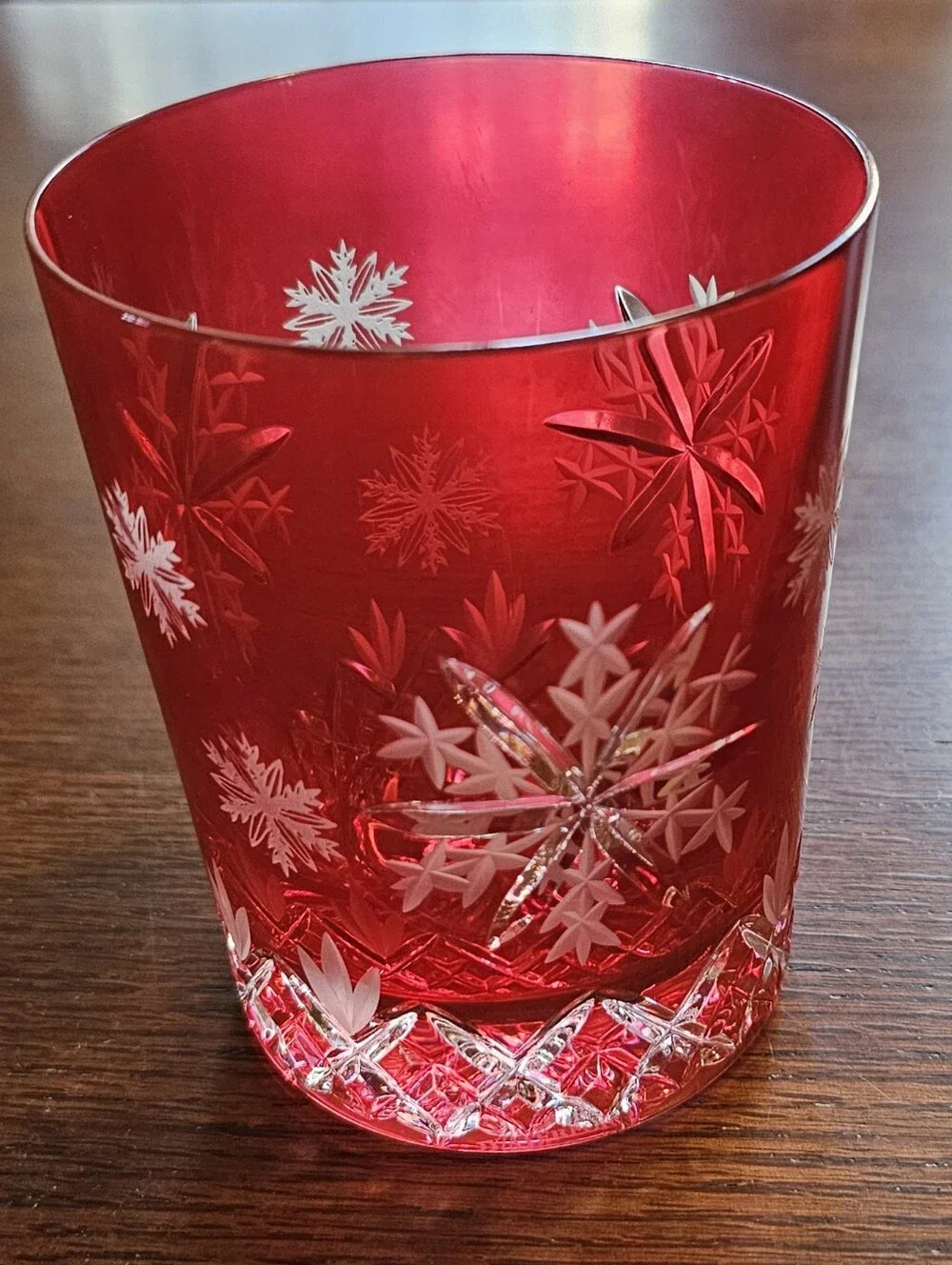 WATERFORD 2020 SNOWFLAKE WISHES LOVE TUMBLER CRANBERRY